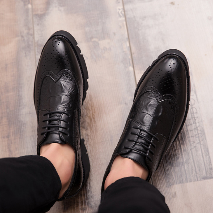 布洛克男鞋厚底