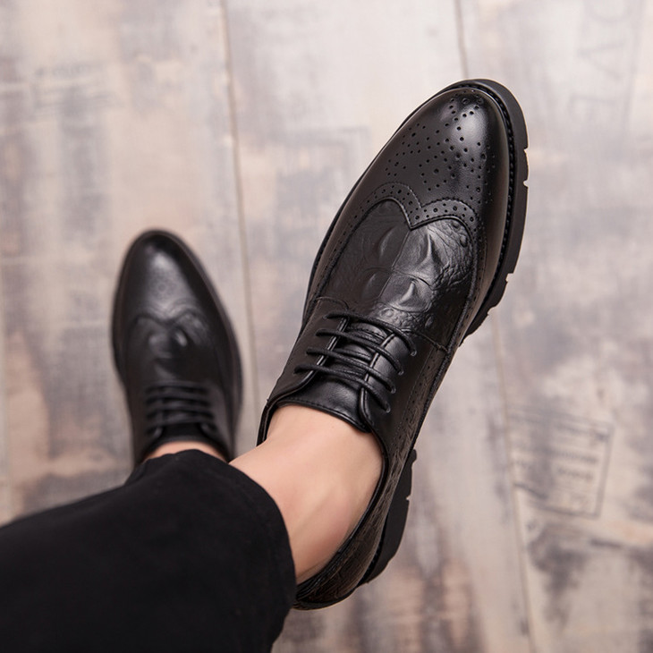 布洛克男鞋厚底