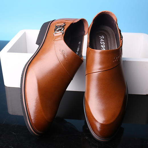 【服饰鞋包】商务休闲 男鞋男士正装皮鞋拼接皮鞋 商品图0