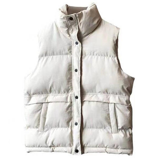 【羽绒服】棉马甲女学生秋冬新款韩版原宿风时尚棉服坎肩宽松纯色马夹外套 商品图4