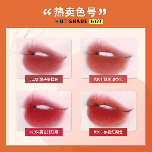 【美妆个护
】gogotales戈戈舞小橙笔口红唇笔小众学生款奶油杏色丝绒哑光GT202 商品图2