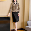 SSGS-C409新款时尚优雅气质收腰印花上衣一步裙两件套 商品缩略图1