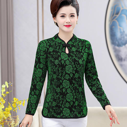 FW  670春秋名族风改良旗袍上衣长袖洋气打底衫 商品图2