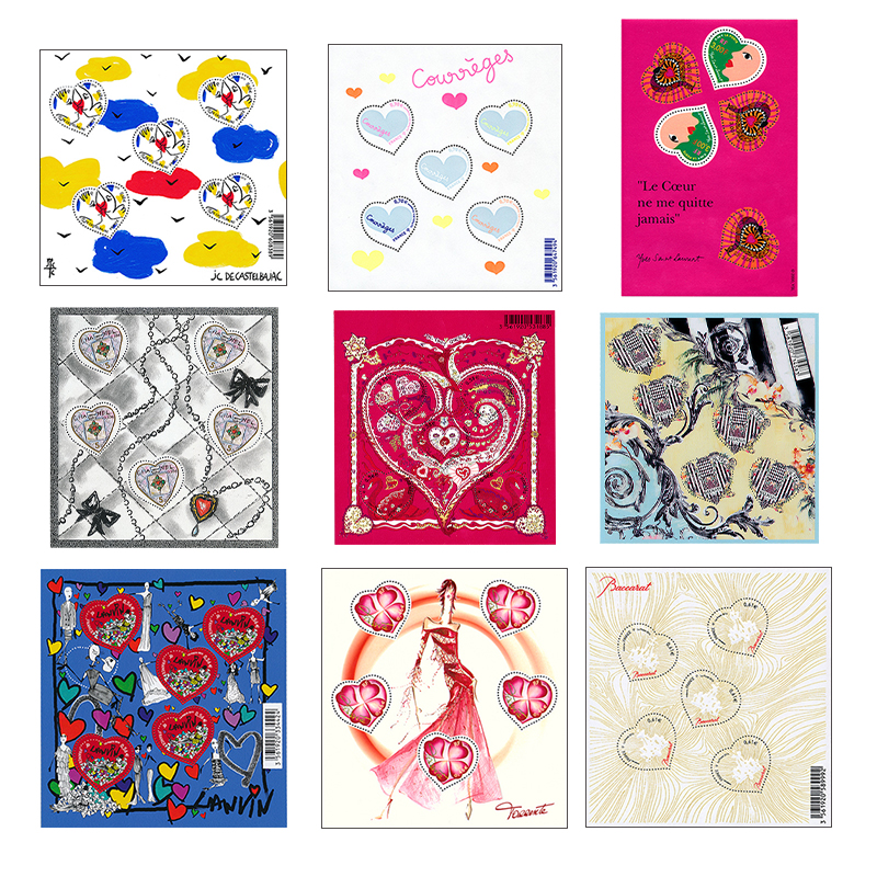 法国情人节心形邮票！含爱马仕绝版邮票！