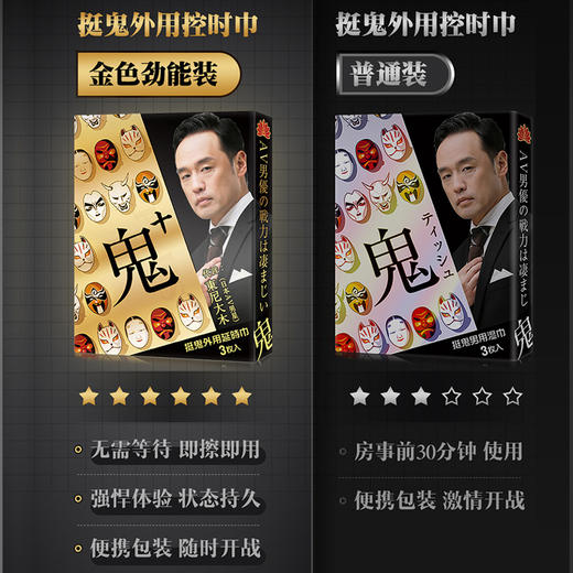 【多买优惠】挺鬼延时湿巾男用持久不射延迟专用喷剂延长时间喷雾不麻木性保健 商品图2