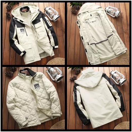 滑雪衣 两件套加厚滑雪登山服保暖外套 户外冲锋衣三合一中长款 商品图4