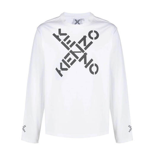 KENZO 高田贤三 男士Big X图案交叉标志长袖卫衣 白色 FB55 TS153 4SK 01 商品图0