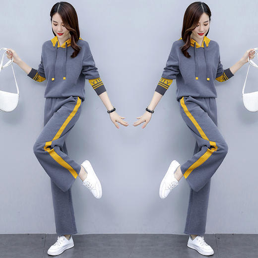 2021简约时尚潮流套装长袖秋季宽松休闲气质HR8979 商品图1