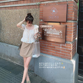 【金蘑菇菇 全城热恋】通勤约会大方领露锁骨小性感短上衣