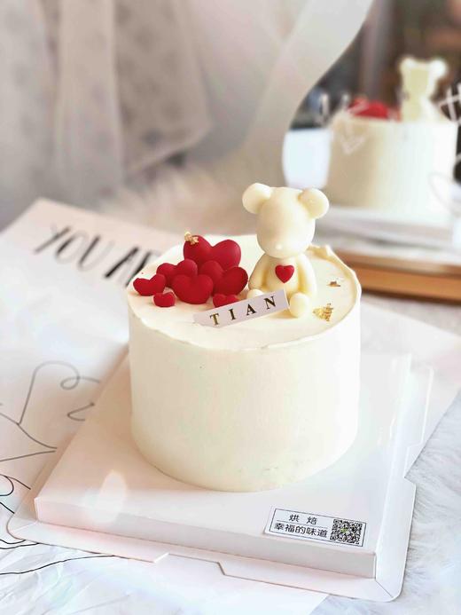 简约森系巧克力小熊蛋糕，5寸加高，全部装饰可食用 商品图0