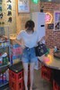 【金蘑菇菇 soho纽约小短裤】时髦显腿长高腰牛仔短裤热裤潮 商品缩略图5