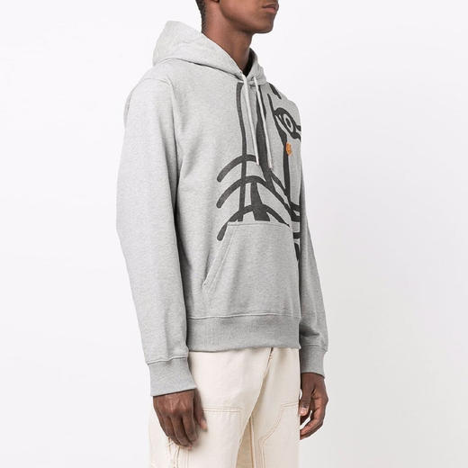 KENZO 高田贤三 男士棉质logo印花小虎头刺绣抽绳连帽卫衣 灰色 FB65 SW305 4MO 94 商品图1