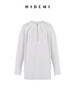 HIDEMI本期必入拉链褶皱廓形衬衫 黑色/白色 商品缩略图12