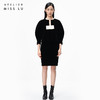 AtelierMissLu /Lluvia-墨黑丝绒装饰短外套 商品缩略图0