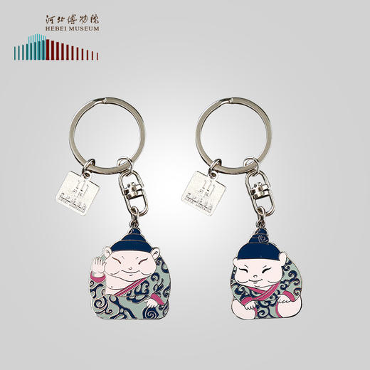 河北博物院说唱俑合金Q版钥匙扣 商品图0