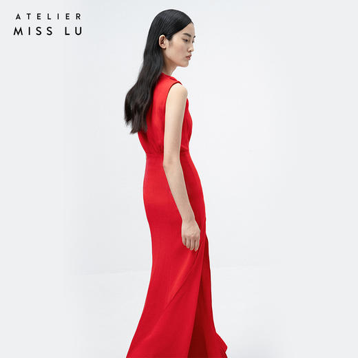 AtelierMissLu / Naomi-嘉年华红收腰长礼服 商品图3