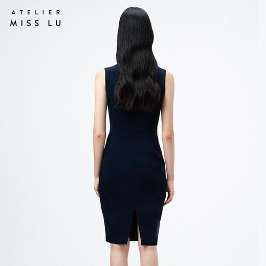 Atelier Miss Lu / Kayla -藏青蝴蝶结系带连身裙 商品图3