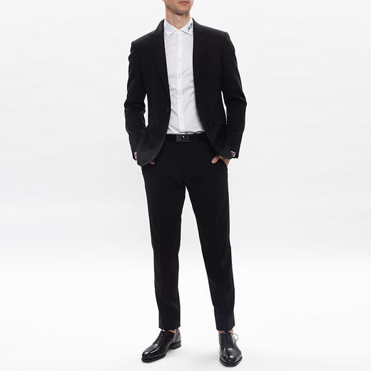 ARMANI 阿玛尼 男士棉质翻领鹰标刺绣长袖衬衫 白色 3K1CC3 1NXRZ 0152 商品图3