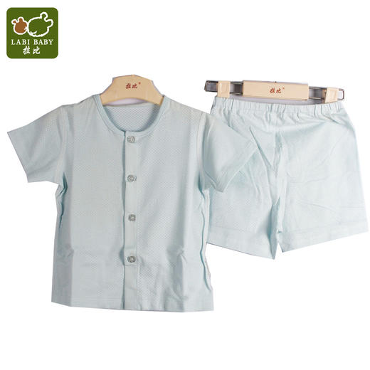 拉比-内衣类（夏）C9纤维短袖肩开服套装玫瑰红 商品图3