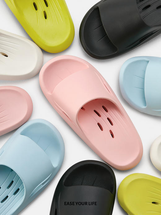 【快抱专享】朴西涟漪漏水速干凉拖 轻盈防滑浴室情侣拖鞋 商品图3