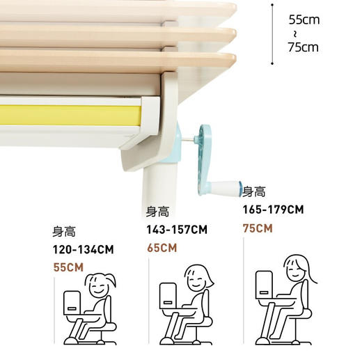 2平米儿童学习桌书桌实木 探索家 进口桦木儿童学习书桌椅套装 探索家1.2米+博睿蓝椅 商品图5