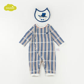 【尺码偏小请拍大一码】moimoln小云朵童装2021秋装新品男女宝纯棉连体衣新生儿舒适爬服LQF1NZUU12