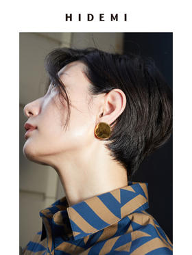 HIDEMI简约设计感圆形耳环 金色/银色