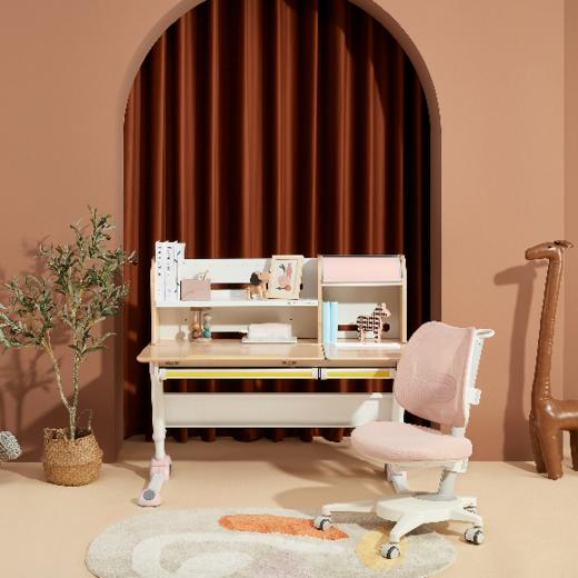 2平米儿童学习桌书桌实木 探索家 进口桦木儿童学习书桌椅套装 探索家1.2米+博睿蓝椅 商品图0