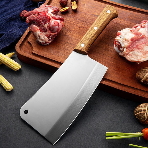【商超同款】林太作加厚不锈钢重型砍骨手工锻打家用屠宰剁骨刀 商品图4