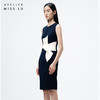 Atelier Miss Lu / Kayla -藏青蝴蝶结系带连身裙 商品缩略图1