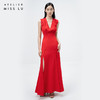 AtelierMissLu / Naomi-嘉年华红收腰长礼服 商品缩略图1