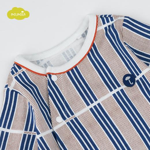 【尺码偏小请拍大一码】moimoln小云朵童装2021秋装新品男女宝纯棉连体衣新生儿舒适爬服LQF1NZUU12 商品图2