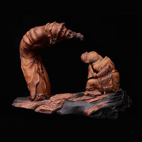 S 教子图竹雕48*35cm ZYXD