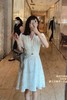 【特价断码 不退不换】【金蘑菇菇 荣宅女孩真丝裙】 简约日常v领修身连衣裙 商品缩略图4