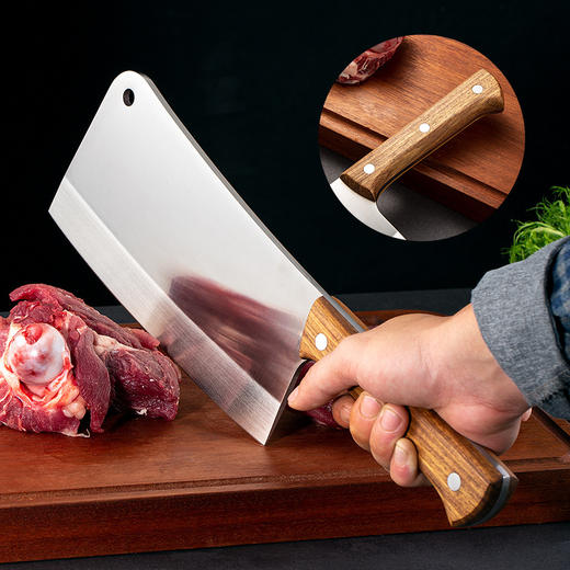 【商超同款】林太作加厚不锈钢重型砍骨手工锻打家用屠宰剁骨刀 商品图2