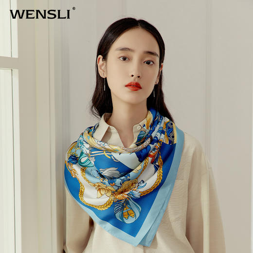 双面印花大方巾-芳满庭 商品图4