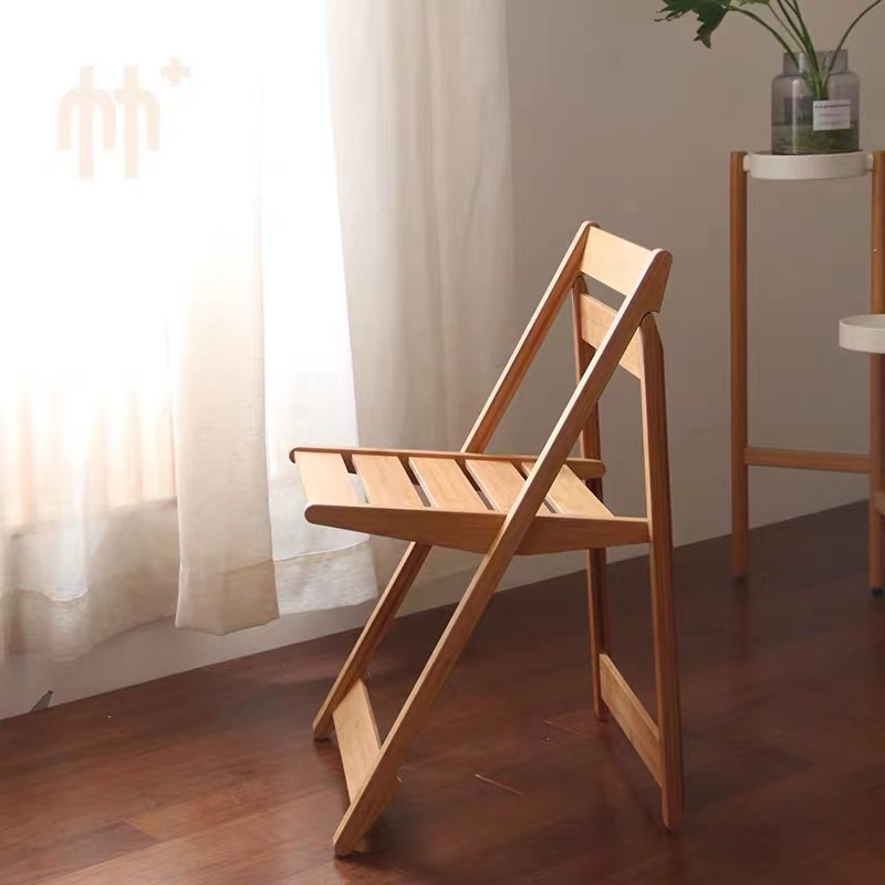竹加经典舒适餐椅折叠椅家用现代简约椅子靠背餐椅北欧竹休闲椅