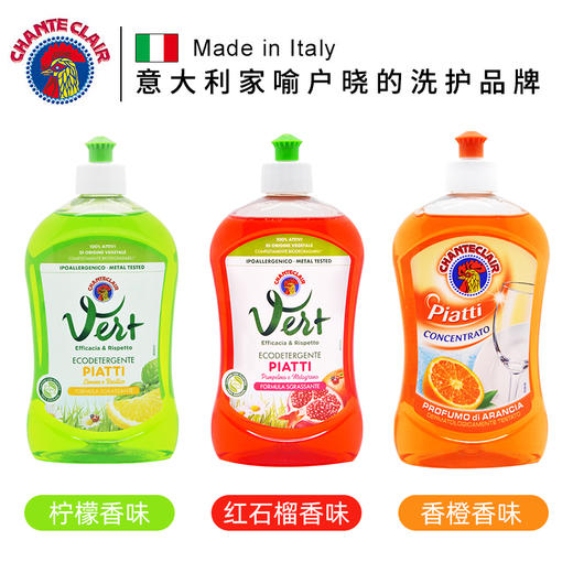 意大利chante clair大公鸡头管家洗洁精餐具浓缩不伤手进口 商品图0