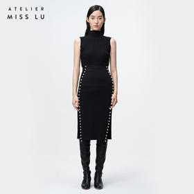 AtelierMissLu / Elma-黑色珍珠开衩半身裙