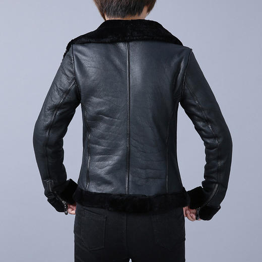 【服饰鞋包】新款整皮皮毛一体女士外套机车服真羊皮羊毛皮草外套短款厚实 商品图2