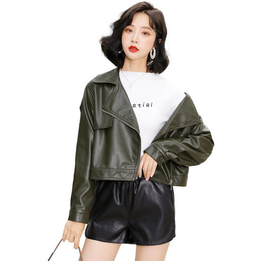 【服饰鞋包】女式皮衣秋装小女春秋短款年小个子时尚 商品图4