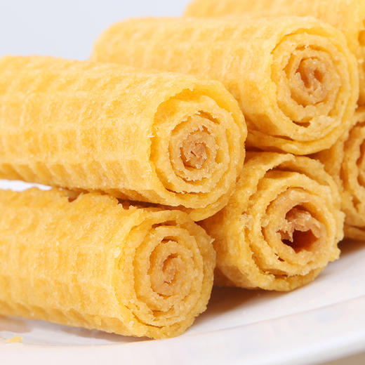 【中欧班列精选】俄罗斯进口341黄蛋卷炼乳夹心酥脆饼干威化休闲零食160g/包 商品图4