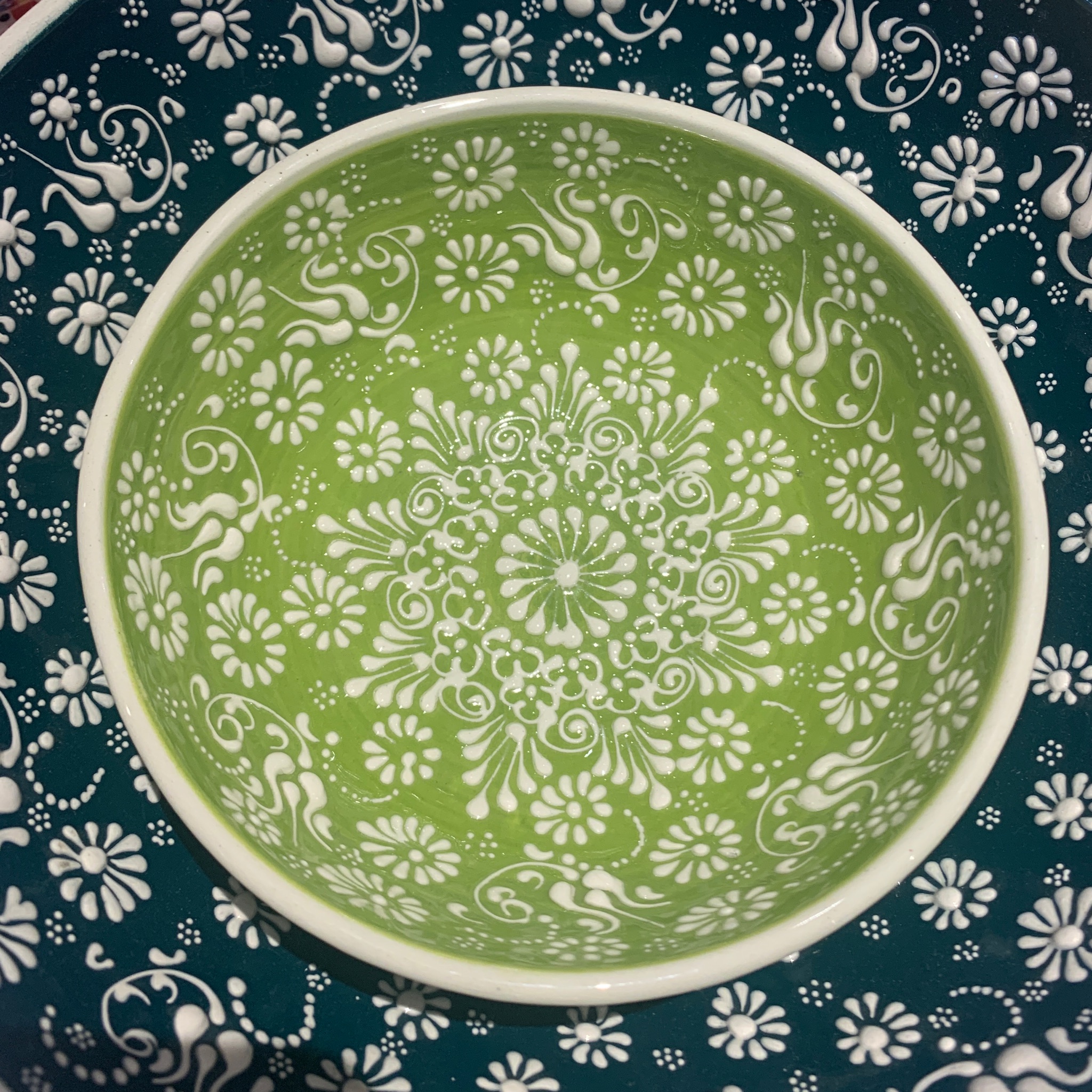 土耳其手工陶瓷碗 (爱琴海独奏）15cm