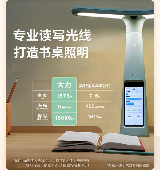大力智能T6 Pro学习灯T5儿童阅读护眼作业灯智能台灯学习辅导灯 商品图5