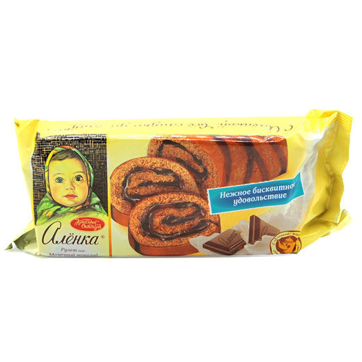 【中欧班列精选】WWJ 俄罗斯蛋糕  爱莲大头娃娃巧克力蛋糕卷200g   原装进口   商品图7