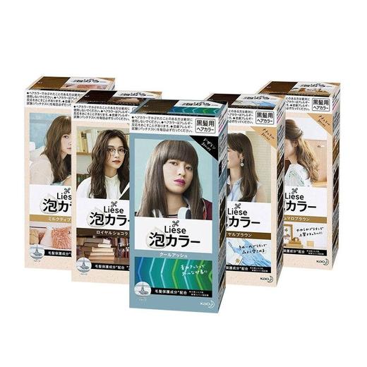 【自然黑，玫瑰茶棕色缺货】日本花王泡沫染发剂自己在家染发膏黑发用泡泡女2021流行发色 商品图0