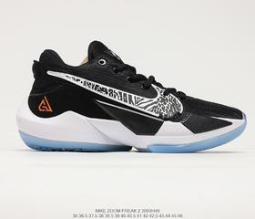 耐克Nike Zoom Freak 2字母哥二代黑紫时尚休闲运动篮球鞋