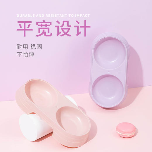 宠物狗碗猫 双碗 水碗食盆塑料碗防滑防打翻 三色可选 商品图5