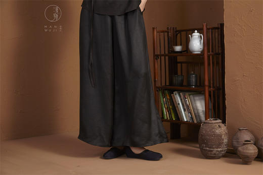 漫物记弹力缎香云纱大摆裤XYS-080 商品图2