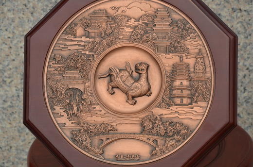 东方紫铜-浮雕画《石市名胜组合》 商品图1